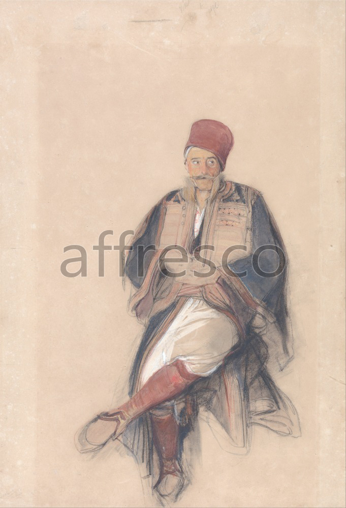 Scenic themes | John Frederick Lewis Seated Turk | Affresco Factory