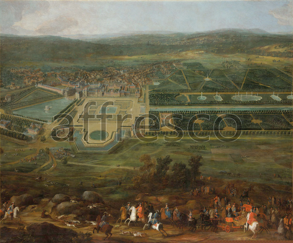 Classic landscapes | Pierre Denis Martin View of the Chateau de Fontainebleau 2 | Affresco Factory