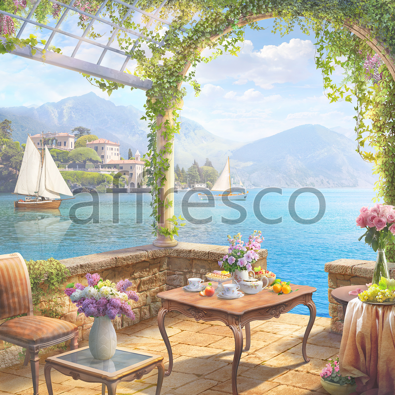 6877 | The best landscapes | Blue gulf | Affresco Factory