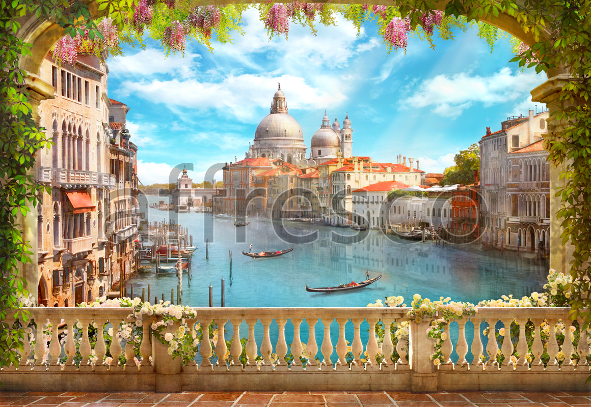 6440 | The best landscapes | Venetian balcony | Affresco Factory