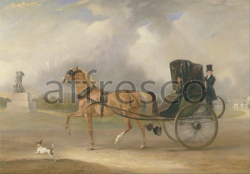 Paintings of animals | John Ferneley William Massey Stanley driving his Cabriolet in Hyde Park | Affresco Factory