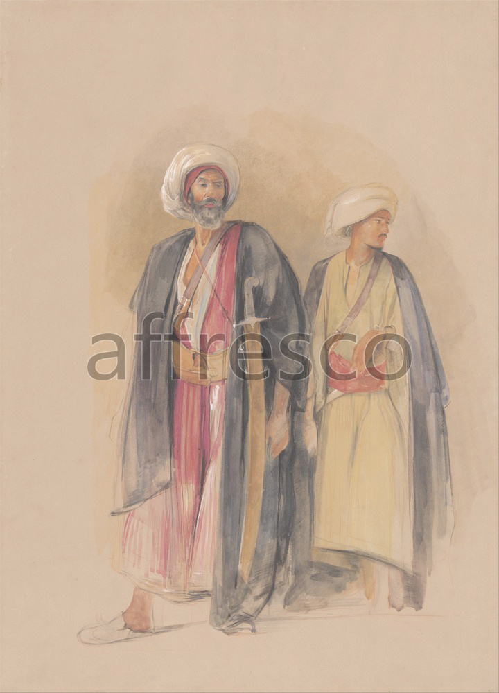 Scenic themes | John Frederick Lewis Sheik Hussein of Gebel Tor and His Son | Affresco Factory