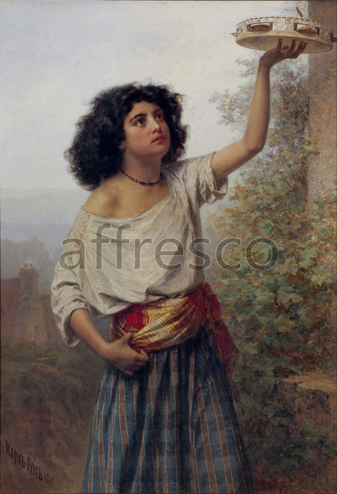 Scenic themes | Karlis Teodors Huns Young Gipsy Woman | Affresco Factory