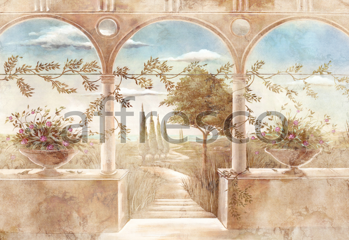 6201 | Picturesque scenery | Arched balcony | Affresco Factory