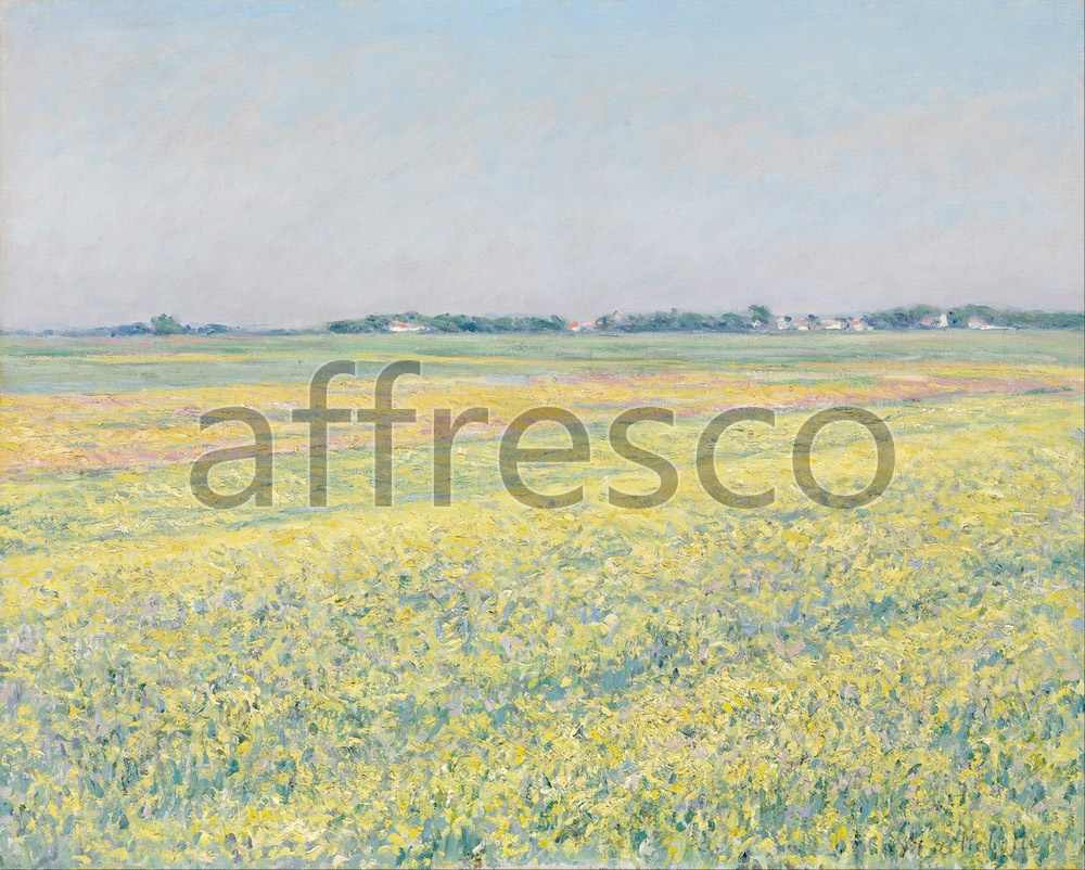 Impressionists & Post-Impressionists | Gustave Caillebotte The plain of Gennevilliers yellow fields | Affresco Factory