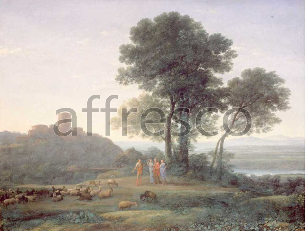 Classic landscapes | Claude Jacob with Laban and his Daughters | Affresco Factory