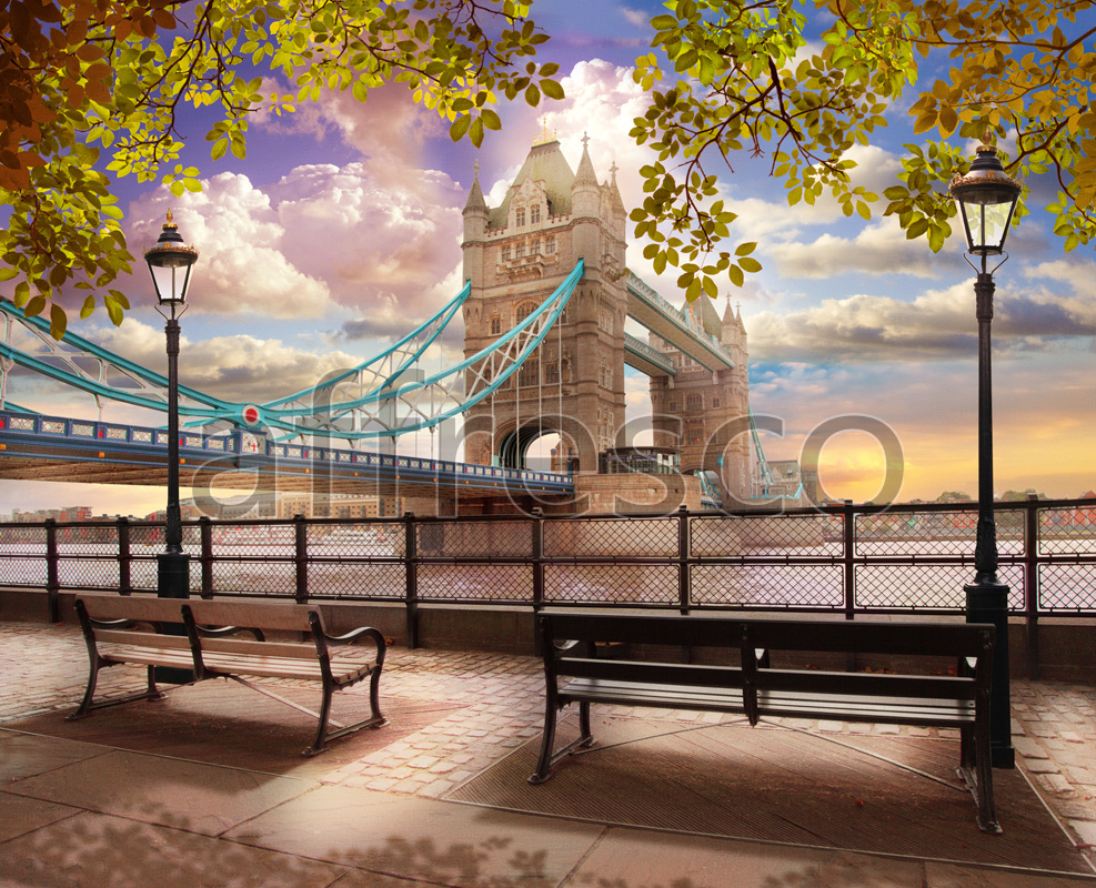 6426 | The best landscapes | London's quay | Affresco Factory