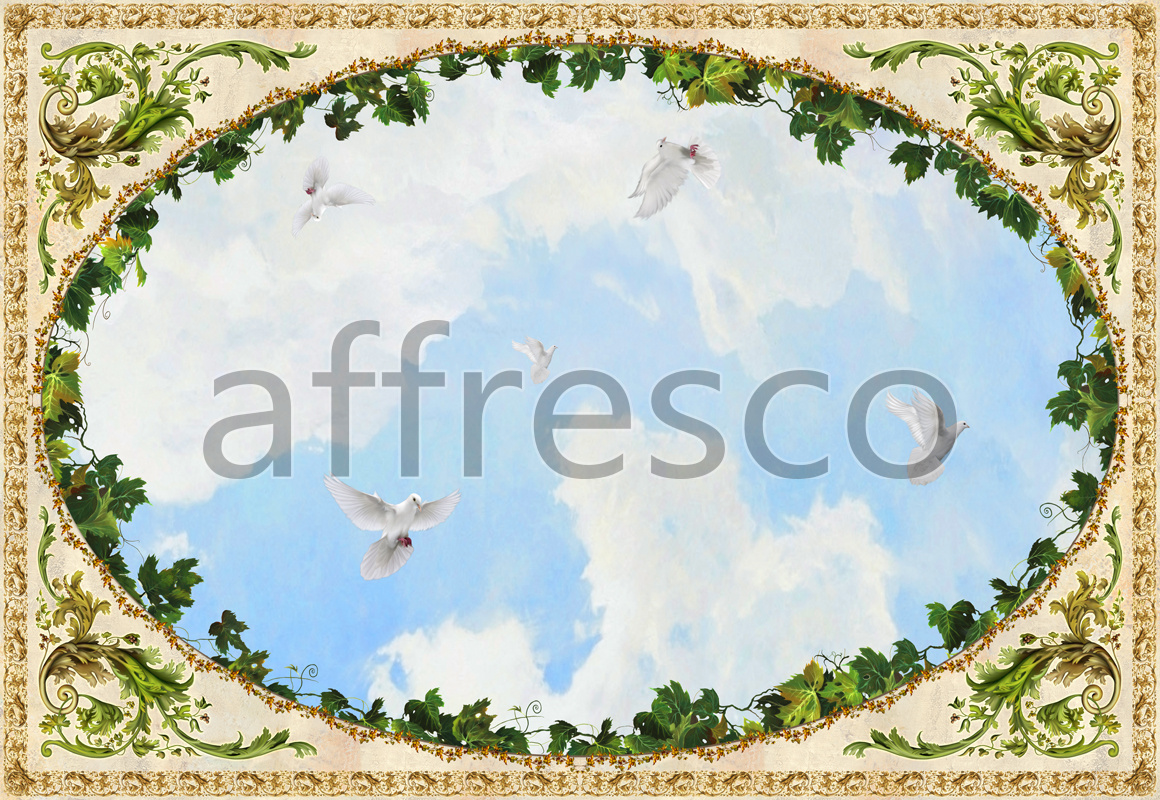 9149 |  Ceilings  | Doves on the sky | Affresco Factory