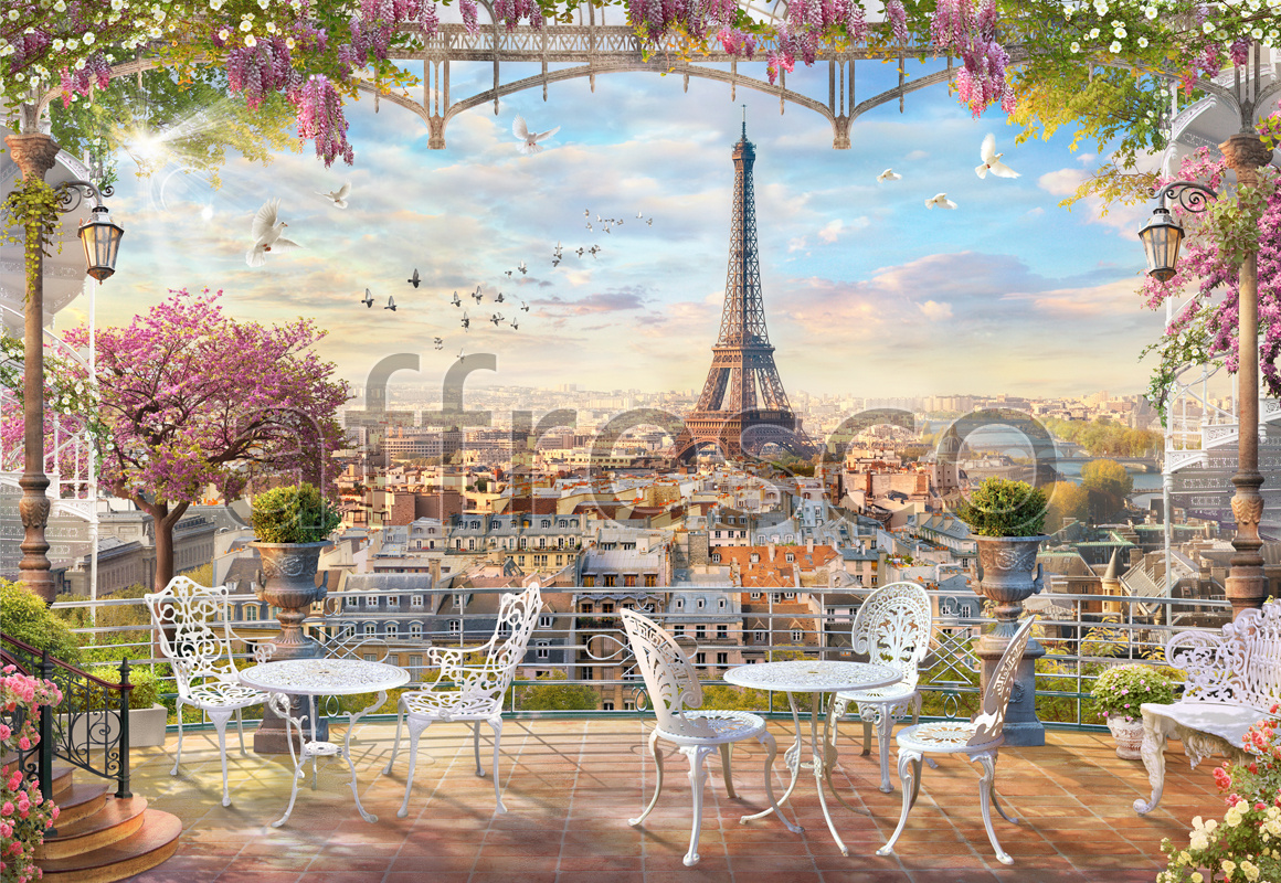 6399 | The best landscapes | Romance of Paris | Affresco Factory