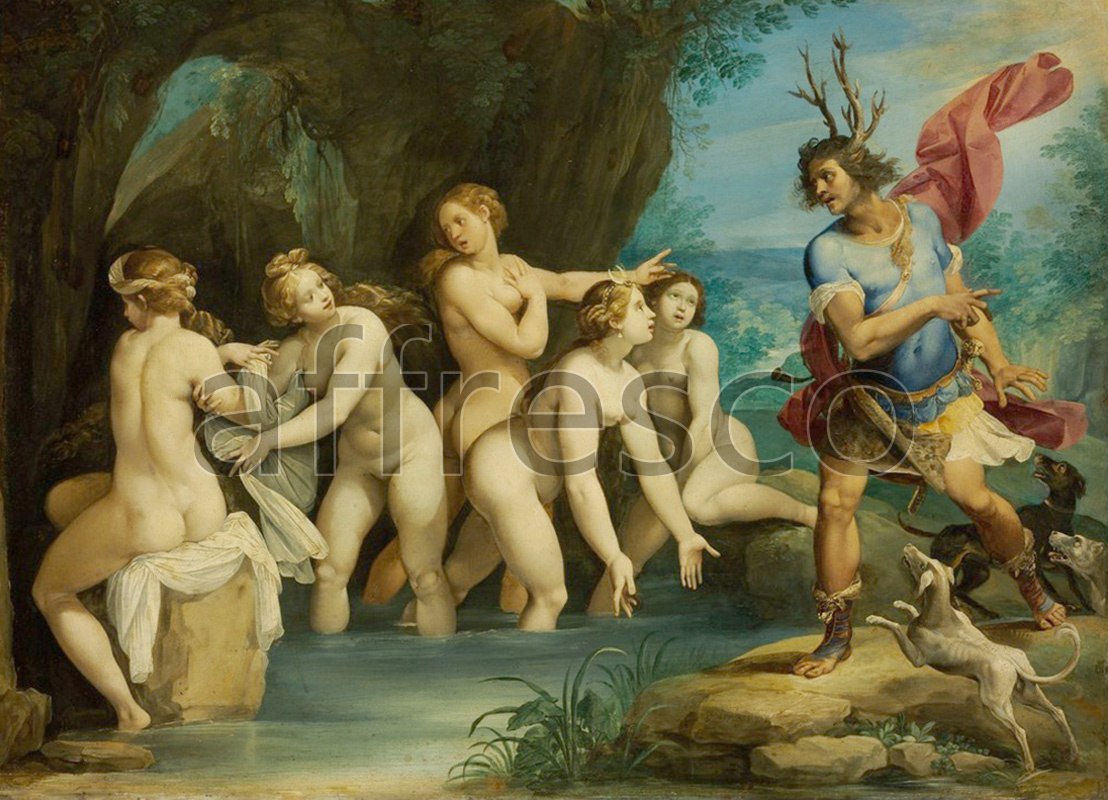 Classical antiquity themes | Giuseppe Cesari Diana and Actaeon | Affresco Factory