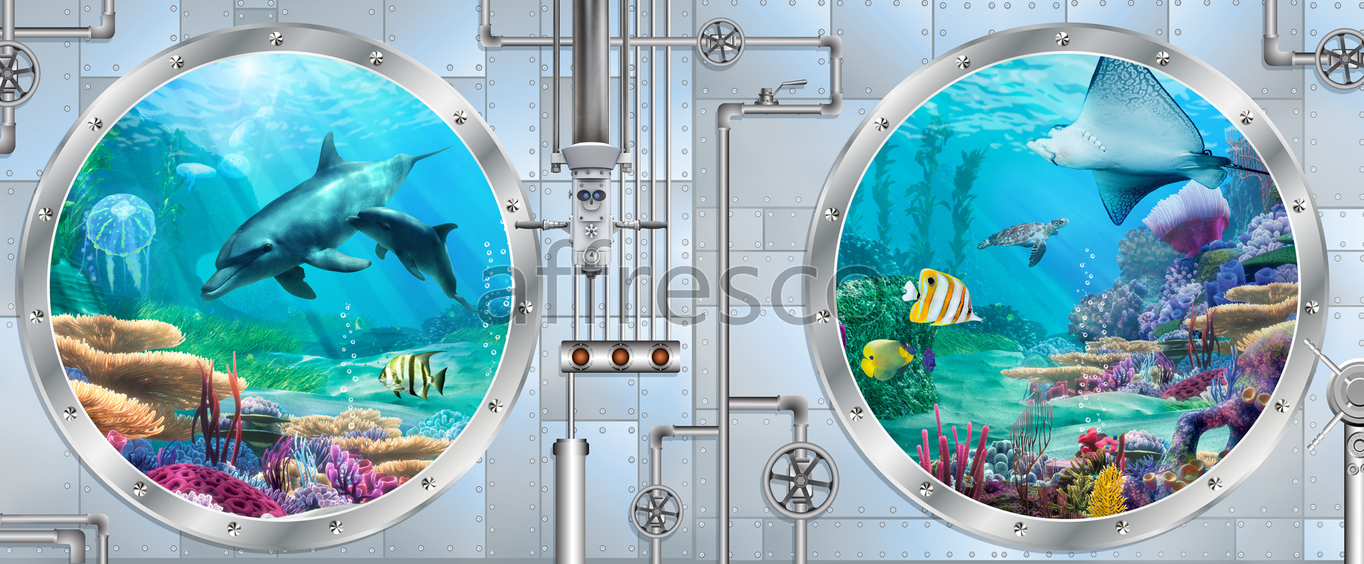 6511 | The best landscapes | View from the Bathyscaphe porthole | Affresco Factory