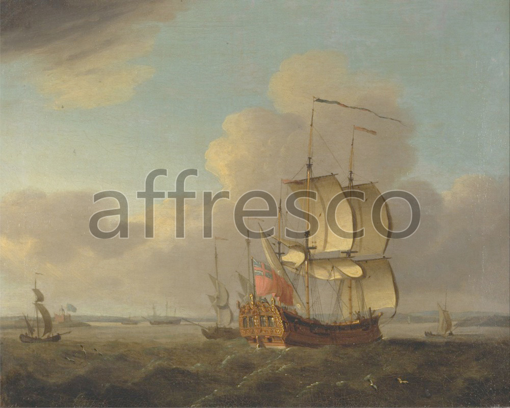Marine art | Thomas Mellish Shipping in the Thames Estuary | Affresco Factory