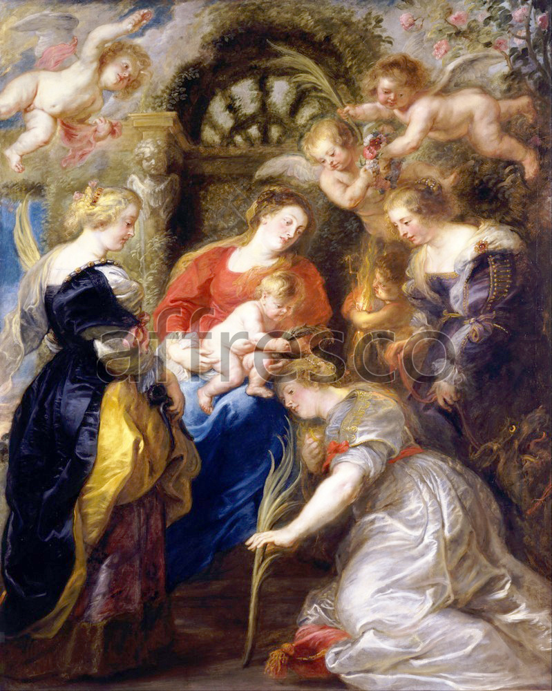 Biblical themes | Peter Paul Rubens Crowning of Saint Catherine | Affresco Factory
