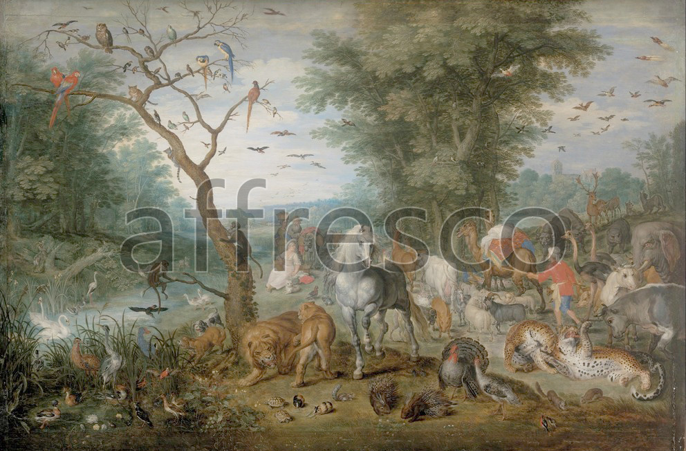 Paintings of animals | Jan Breughel Ii Paradise Landscape with Animals | Affresco Factory