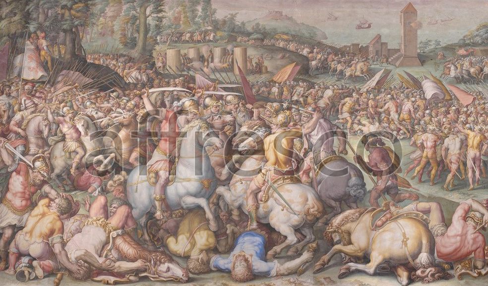Scenic themes | Giorgio Vasari The rout of the Pisans at Torre San Vincenzo | Affresco Factory