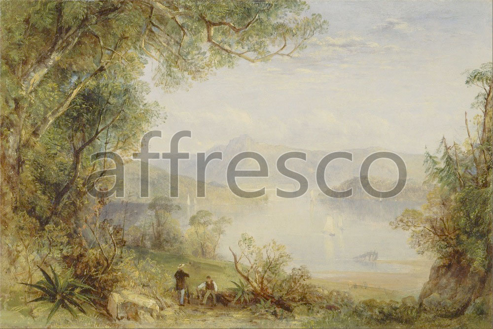 Classic landscapes | Thomas Creswick View on the Hudson River | Affresco Factory
