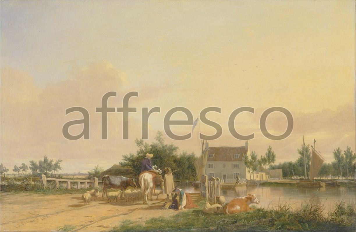 Classic landscapes | Joseph Stannard Buckenham Ferry on the River Yare Norfolk | Affresco Factory
