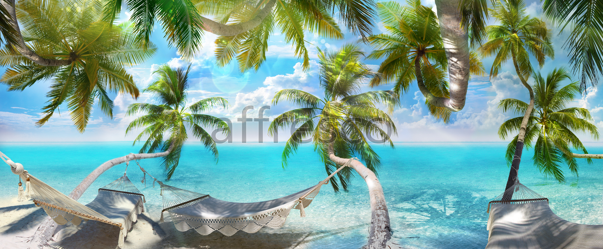6347 | The best landscapes | hammocks on palms | Affresco Factory