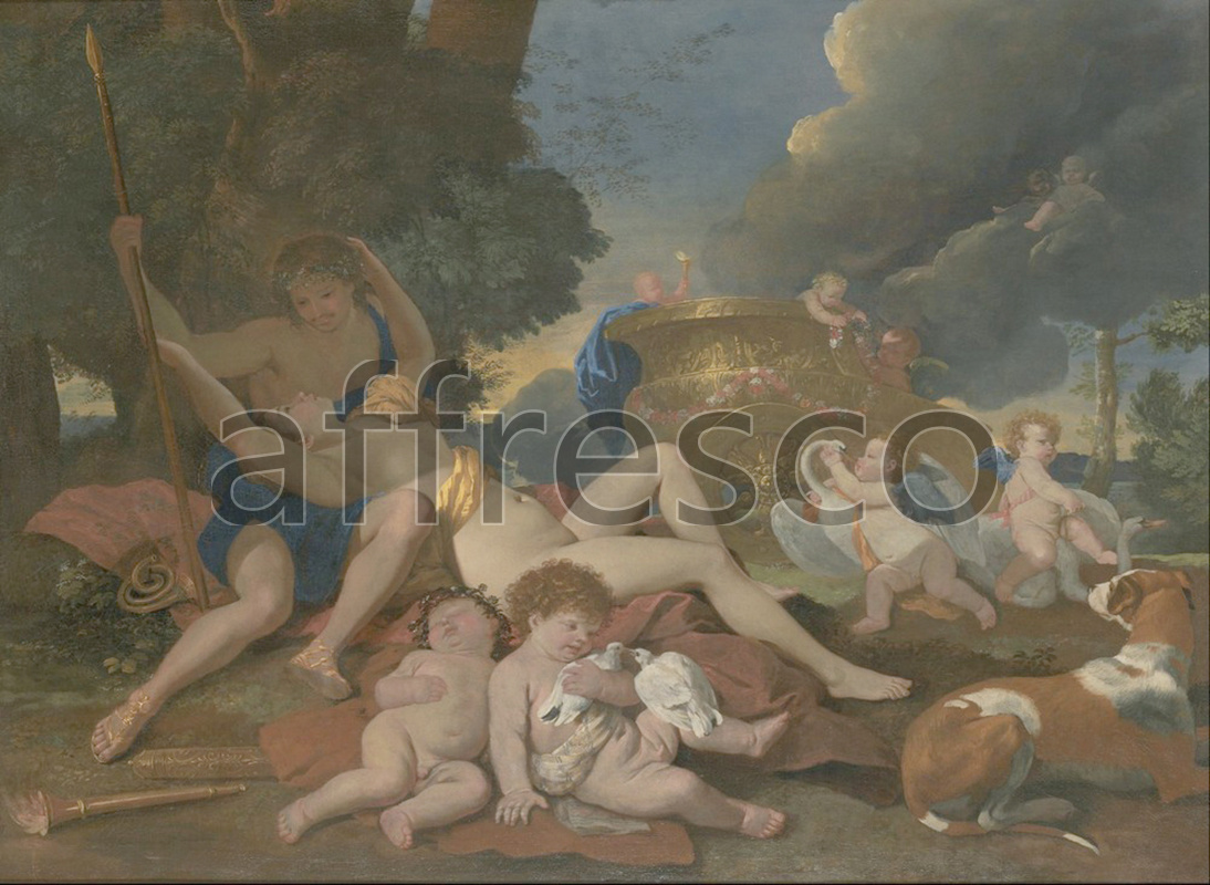 Classical antiquity themes | Nicolas Poussin Venus and Adonis | Affresco Factory