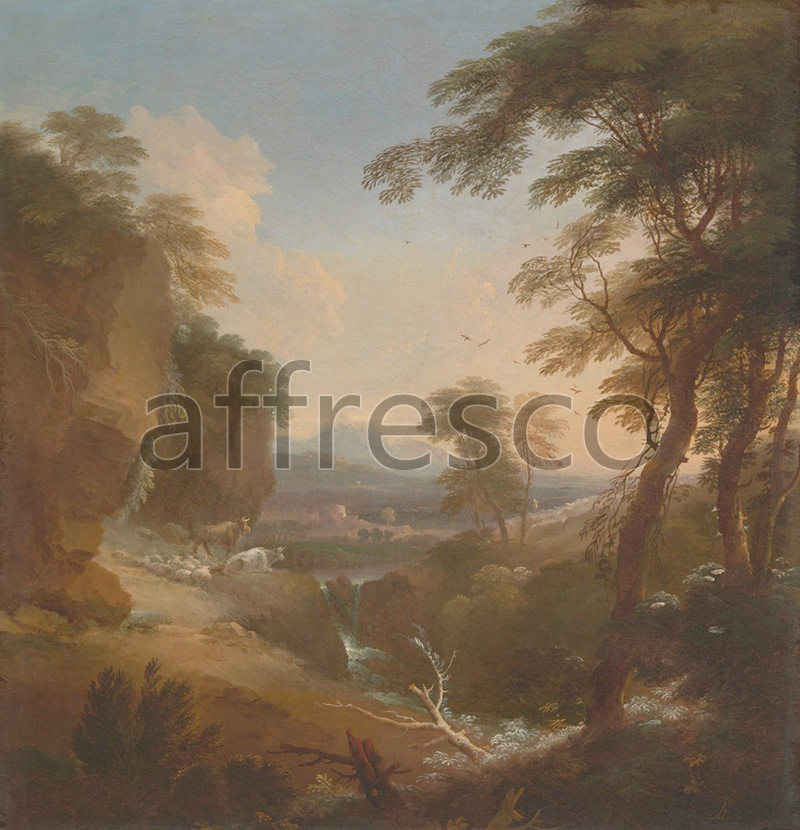 Classic landscapes | Adriaen van Diest Landscape with Distant Mountains | Affresco Factory