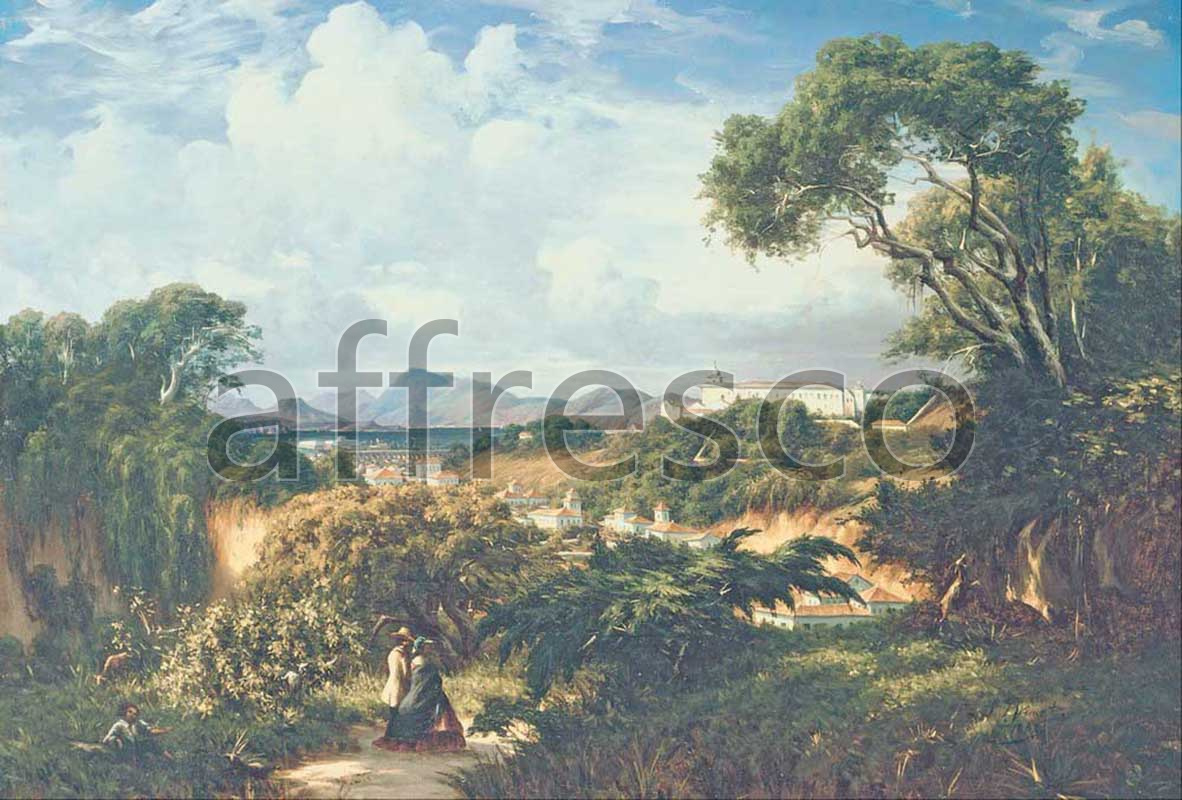 Classic landscapes | Henri Nicolas Vinet View of Santa Teresa Convent from the Heights of Paula Matos | Affresco Factory