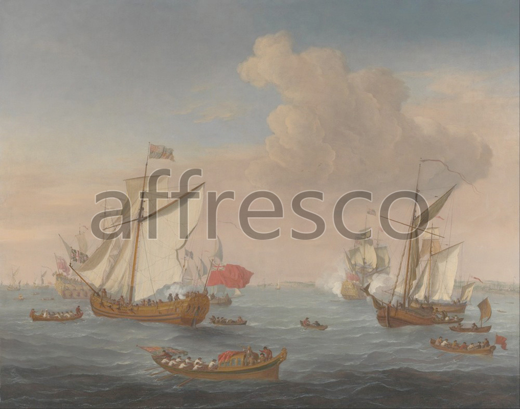 Marine art | Isaac Sailmaker Ships in the Thames Estuary near Sheerness | Affresco Factory