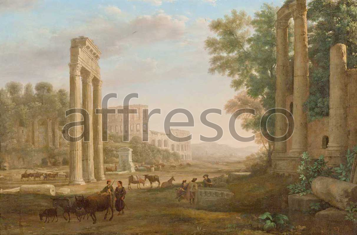 Classic landscapes | Claude Lorrain Capriccio with ruins of the Roman Forum | Affresco Factory