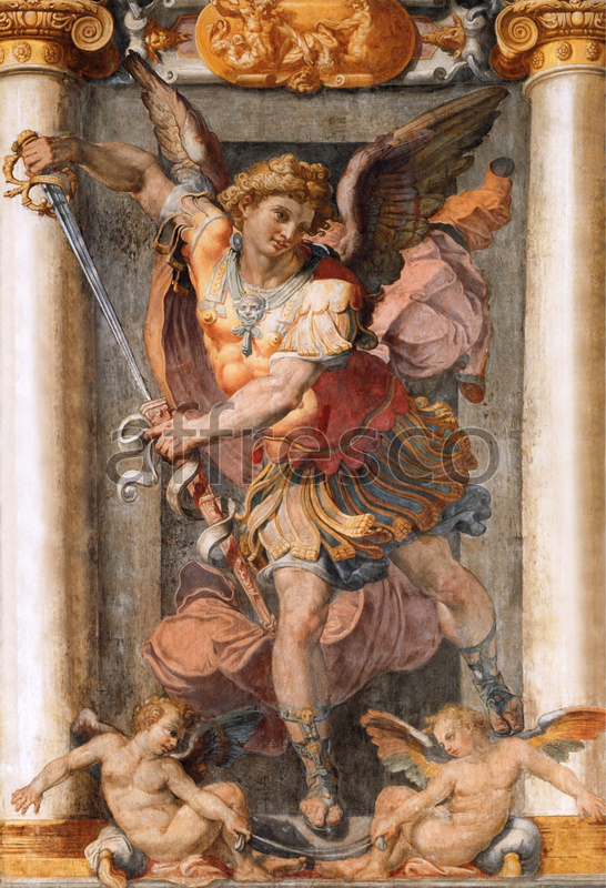 3059 | Classic Scenes | angel with a spear | Affresco Factory