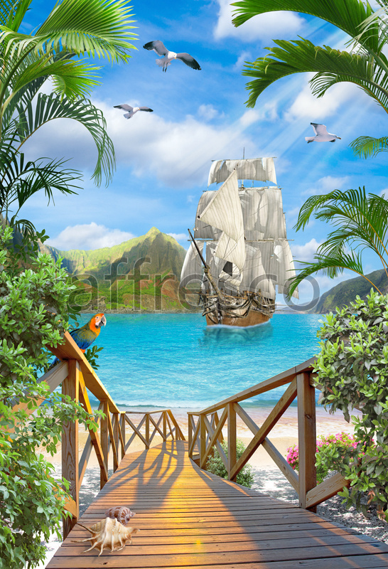 4988 | The best landscapes | pirate island | Affresco Factory