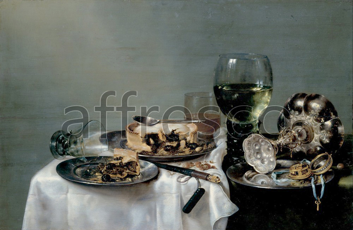 Still life | Willem Claesz Heda Breakfast Table with Blackberry Pie | Affresco Factory