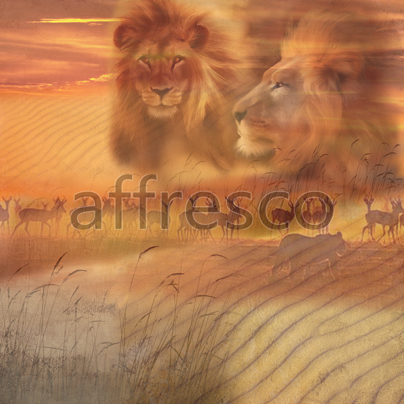 5112 | Romance | Коллаж со львами | Affresco Factory