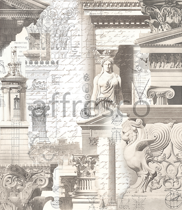 7144 | Graphics | Античный коллаж со скульптурами | Affresco Factory