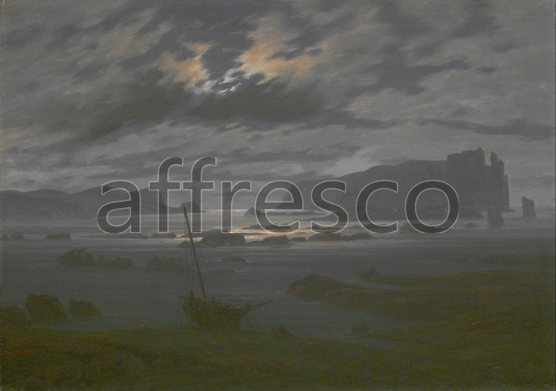 Classic landscapes | Caspar David Friedrich Northern Sea in the Moonlight | Affresco Factory