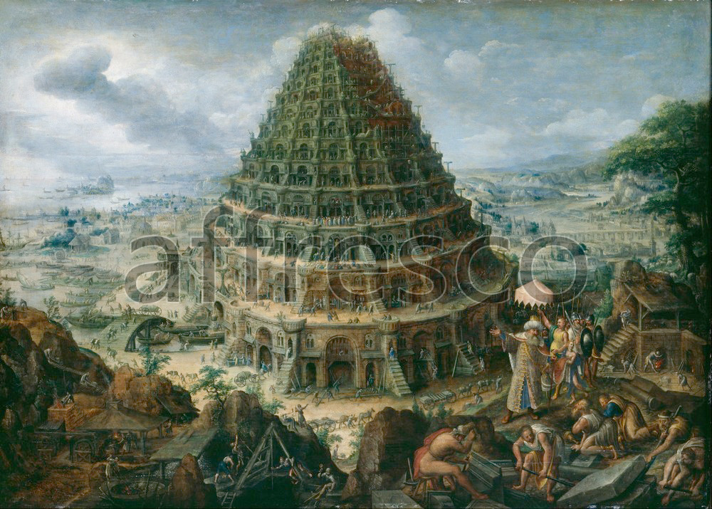 Biblical themes | Marten van Valckenborch the Elder The Tower of Babel | Affresco Factory