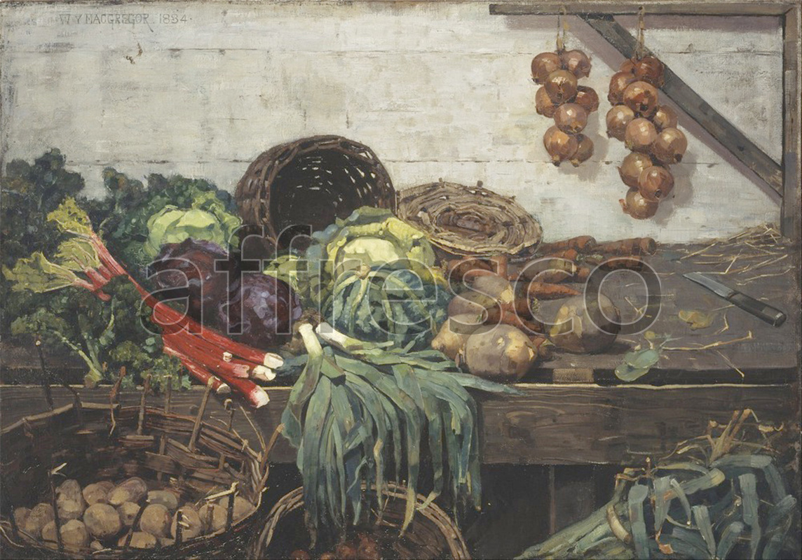 Still life | William York MacGregor The Vegetable Stall | Affresco Factory