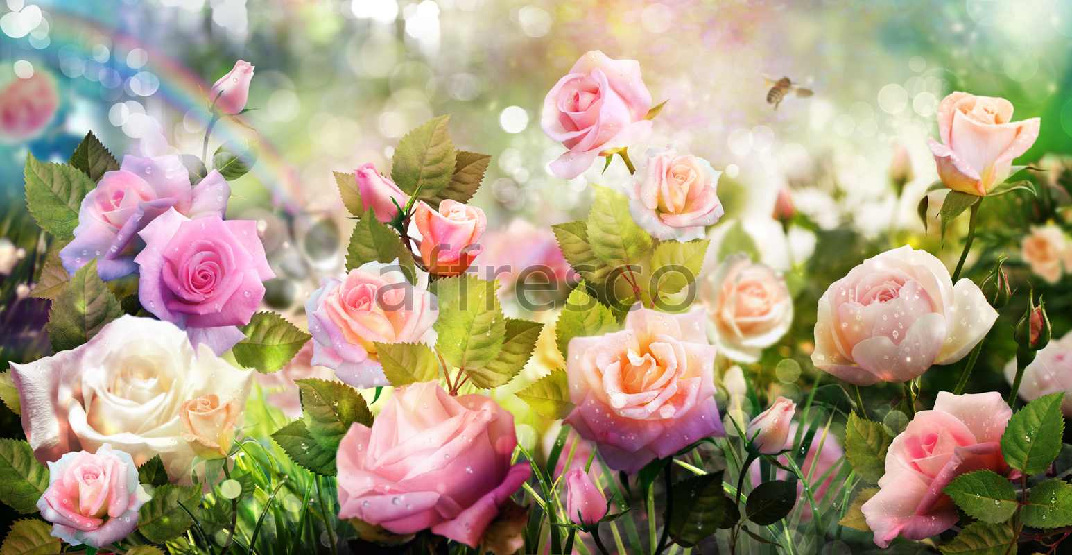 7145 | Flowers | garden with roses | Affresco Factory