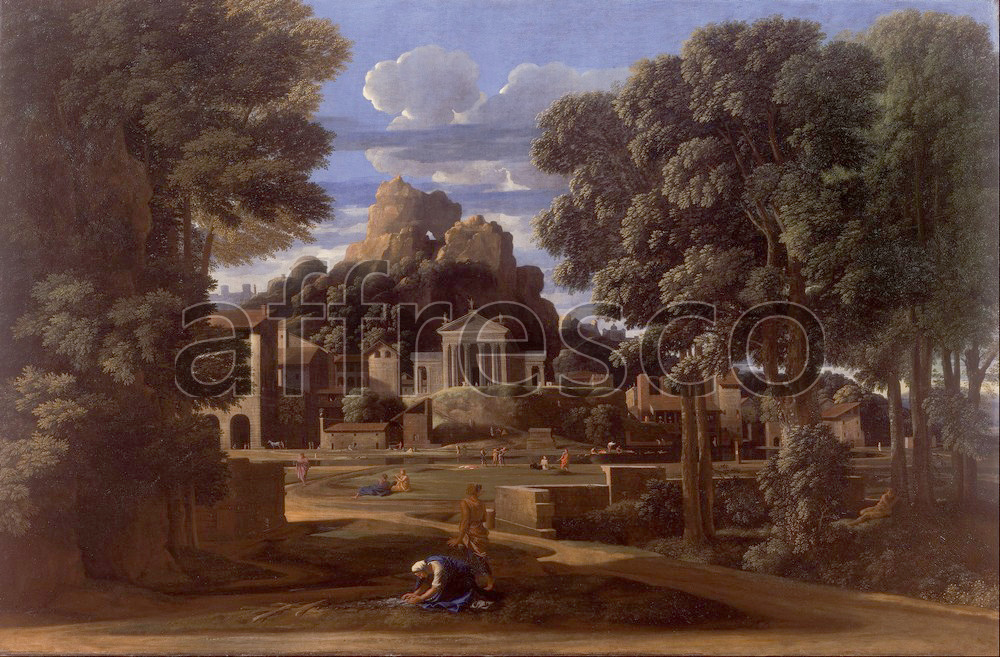 Classic landscapes | Nicolas Poussin Landscape with the Ashes of Phocion | Affresco Factory