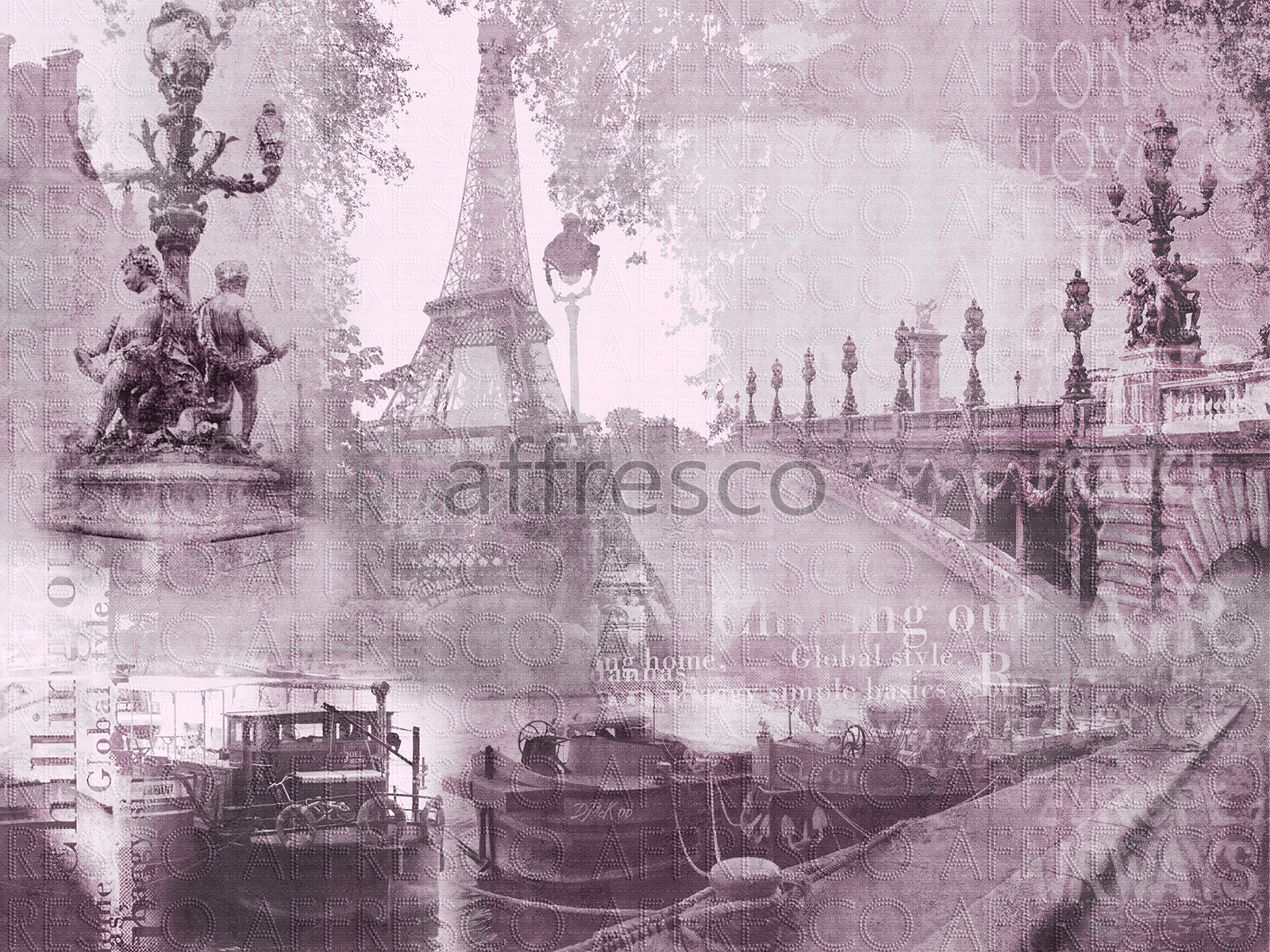 Handmade wallpaper, Handmade wallpaper | Retro Paris