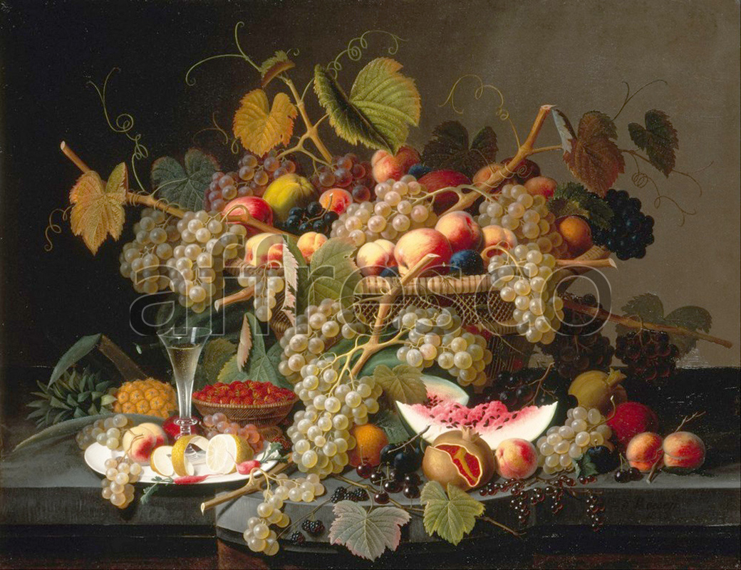 Still life | Severin Roesen Still Life with Fruit | Affresco Factory