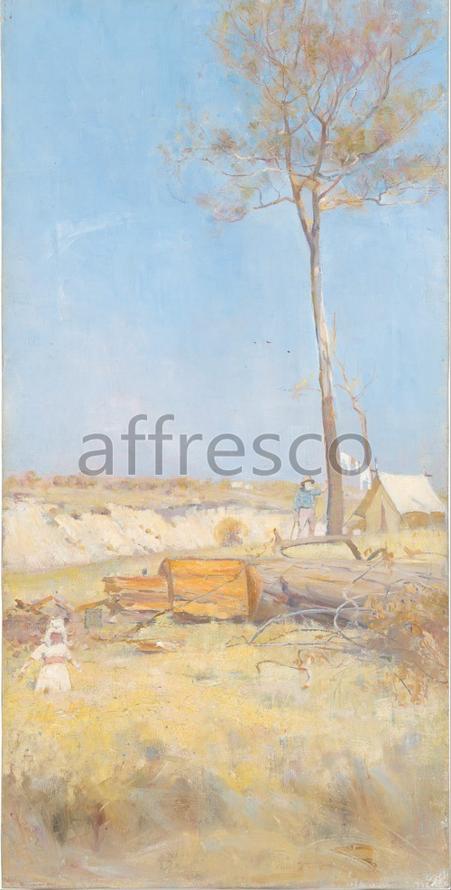 Impressionists & Post-Impressionists | Charles Conder Under a southern sun Timber splitters camp | Affresco Factory