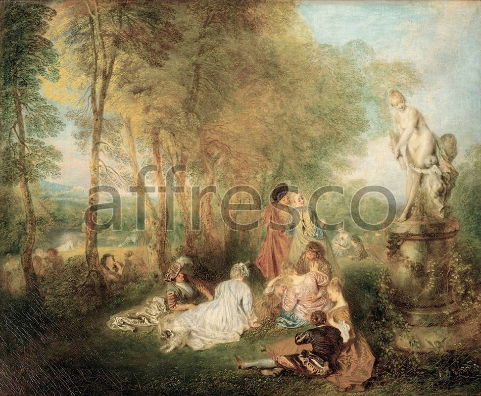 Classic landscapes | Antoine Watteau The Feast of Love | Affresco Factory
