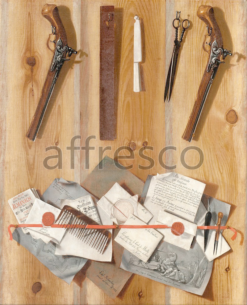 Still life | Carl Hofverberg Trompe loeil 1737 | Affresco Factory
