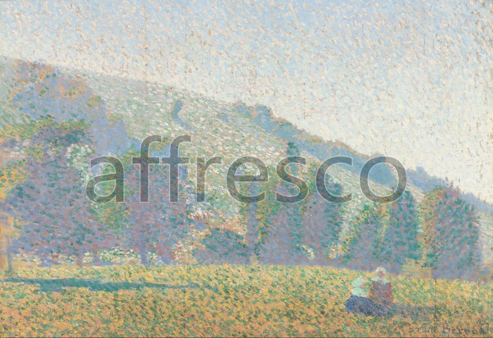 Impressionists & Post-Impressionists | Emile Bernard Two Breton women in a meadow | Affresco Factory