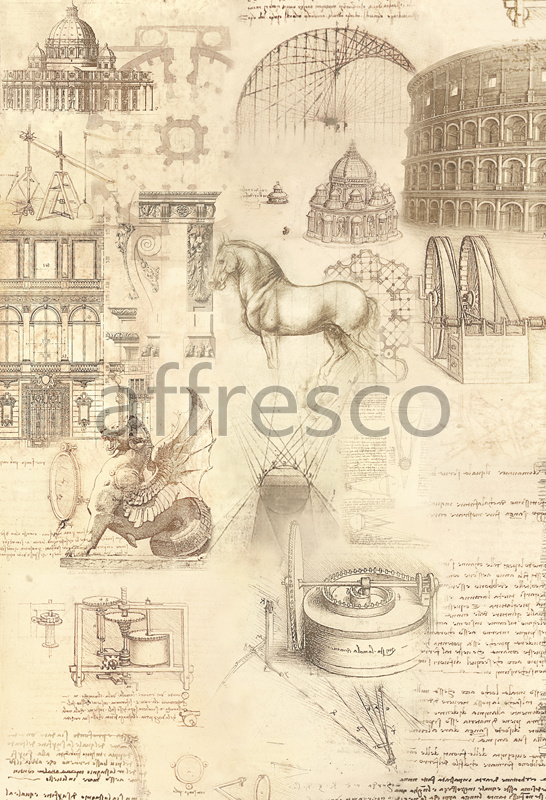 5063 | Graphics | Рисунки Леонардо | Affresco Factory