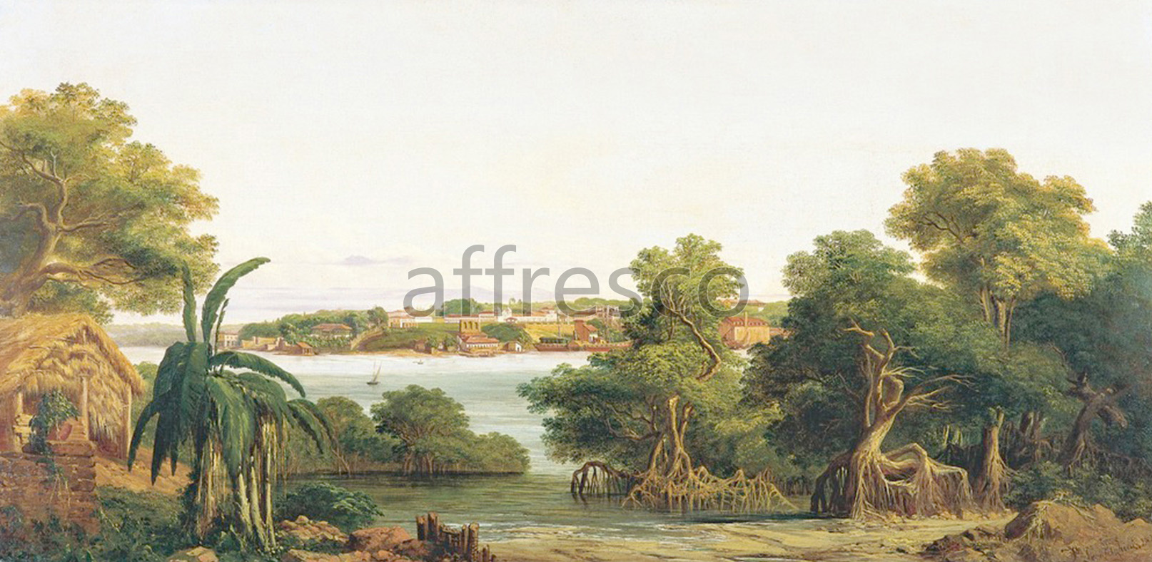 Classic landscapes | Joseph Leon Righini View of Sao Luis do Maranhao | Affresco Factory