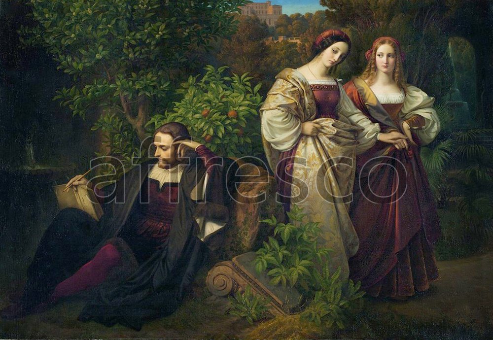 Scenic themes | Carl Ferdinand Sohn Torquato Tasso and the Two Leonores | Affresco Factory