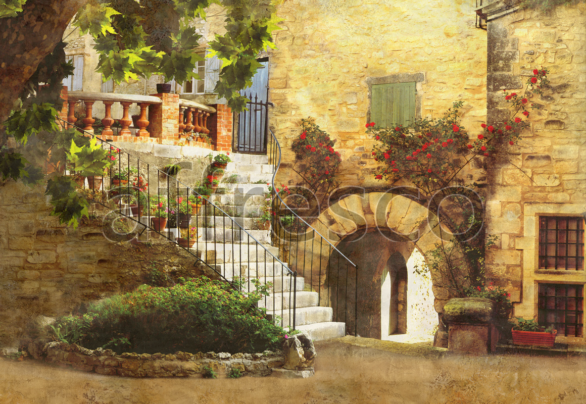 4542 | The best landscapes | European yard with arch | Affresco Factory