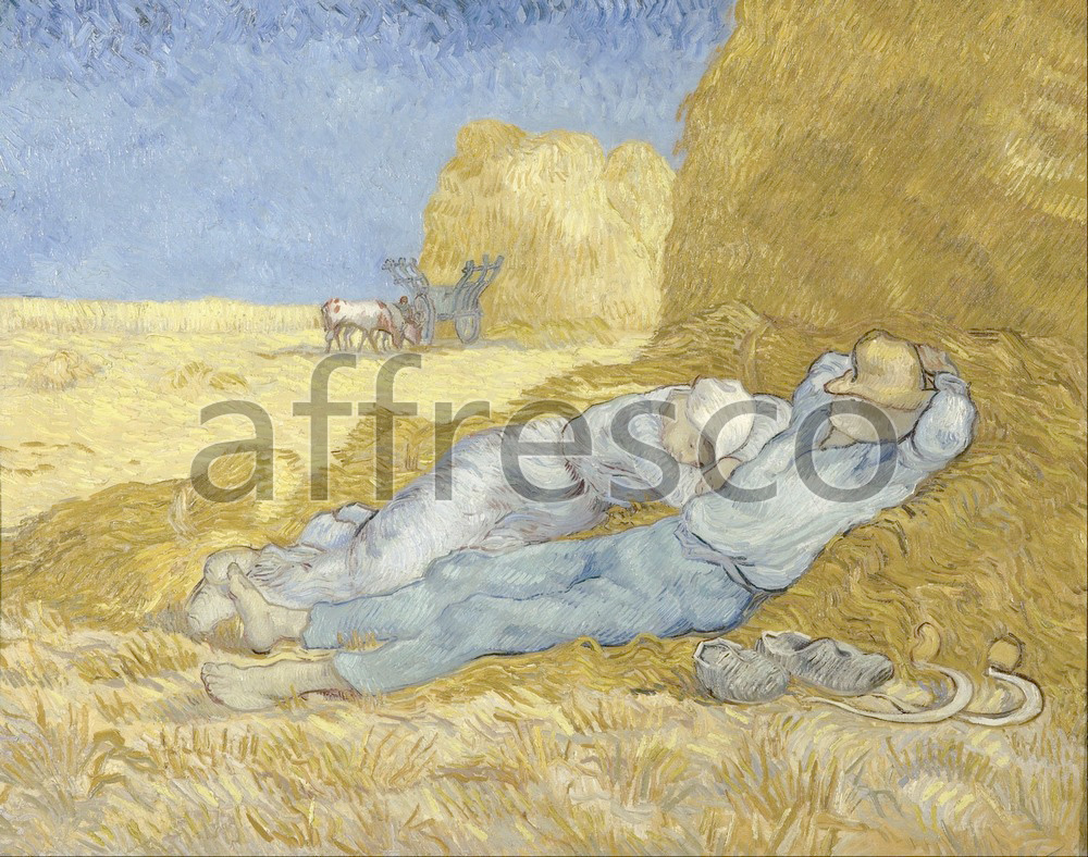 Impressionists & Post-Impressionists | Vincent van Gogh The siesta after Millet | Affresco Factory
