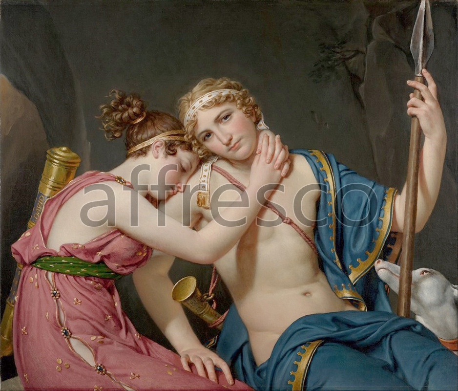 Classical antiquity themes | Jacques Louis David The Farewell of Telemachus and Eucharis | Affresco Factory