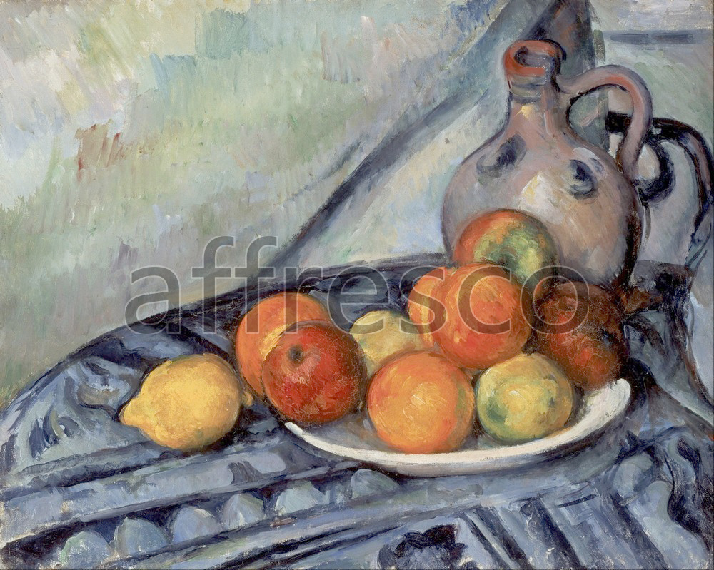 Impressionists & Post-Impressionists | Paul Cezanne Fruit and a Jug on a Table | Affresco Factory